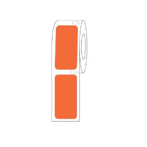 Orange cryogenic rectangle for large vials, RL750, 38×19 mm