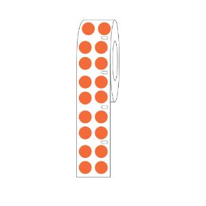 Orange cryogenic dot, RL4000, 9.5 mm