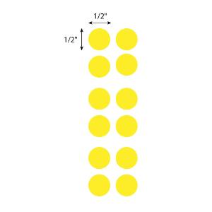 Yellow cryogenic dot, RL4000, 13 mm