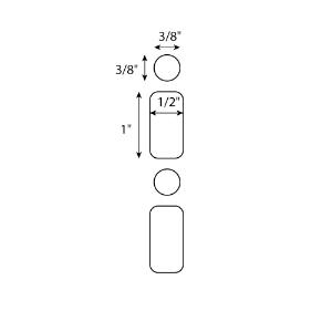 White dot for 1.5 ml tubes, RL500, 24×13 mm and 9.5 mm