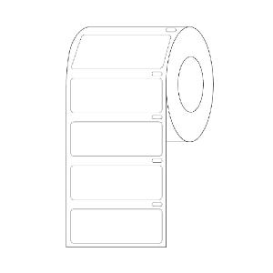 White rectange for large tubes or racks, RL500, 51×19 mm