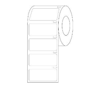 White rectangles for large vials or tubes, RL500, 43×19 mm