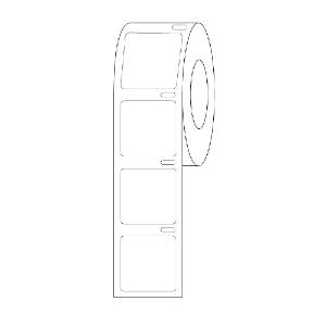 White cryogenic squares for microscope slides, RL1000, 22×22 mm