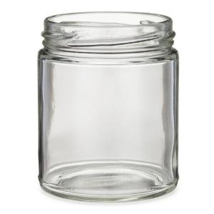 Straight sided jars, clear