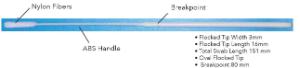 Flocked nasopharyngeal specimen swabs