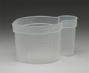 Graduated measuring beaker, single use, 4 sleeves of 15 EA