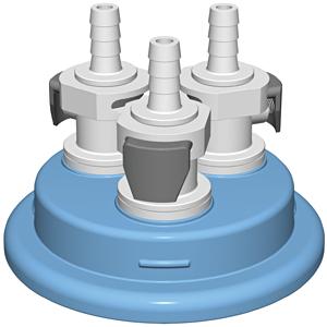 Adapter Insert, Versatile Cap 80, 1/4 HB x 3, Quick Connects