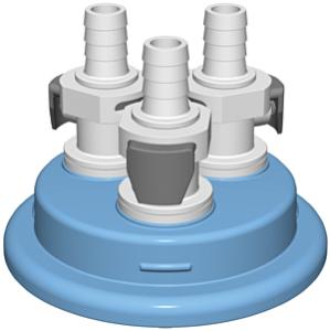 Adapter Insert, Versatile Cap 80, 3/8 HB x 3, Quick Connects