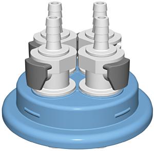 Adapter Insert, Versatile Cap 80, 1/4 HB x 4, Quick Connects