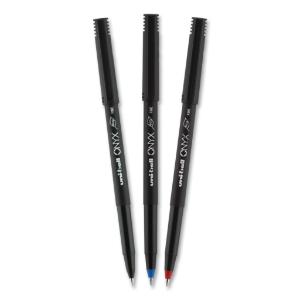 Uni-ball onyx stick roller ball pen, black ink, fine