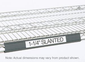 Super erecta slanted label holder, gray