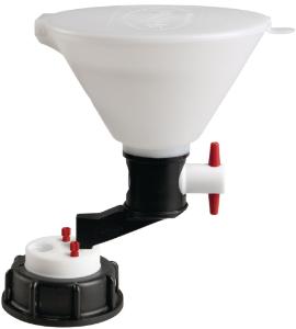 Safety waste cap, with safety funnel with automatic closure