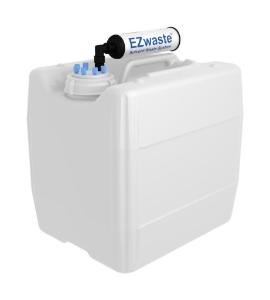 EZwaste® UN/DOT 13.5 L Closed System for HPLC Solvent Waste, HDPE Disposable Container, Foxx Life Sciences