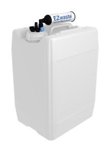 EZwaste® UN/DOT 20 L Closed System for HPLC Solvent Waste, HDPE Disposable Container, Foxx Life Sciences