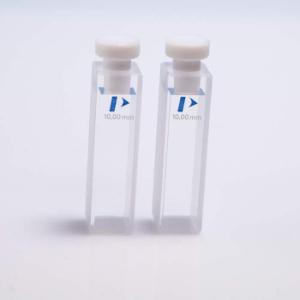 UV Quartz SUPRASIL Rectangular Macro Cell with PTFE Stopper - 10 mm, Qty. 2