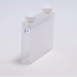 UV Quartz SUPRASIL rectangular macro cell with PTFE stopper, 50 mm