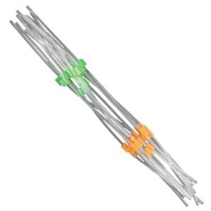 Flared PVC MP2 two-stop peristaltic pump tubing, 0.38 mm I.D., orange/green, Pkg. 12