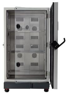 Environmental chamber glass door half open