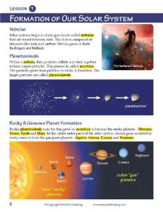 Guide, solar system W online lesson