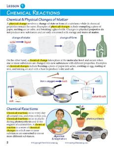 Guide, chemical reaction W online lesson