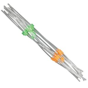 Non-flared Santoprene MP2 two-stop peristaltic pump tubing, 0.38 mm I.D., orange/green, Pkg. 12