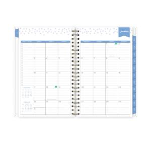 Planner, Day Designer Tile Weekly/Monthly, Blue/White Cover