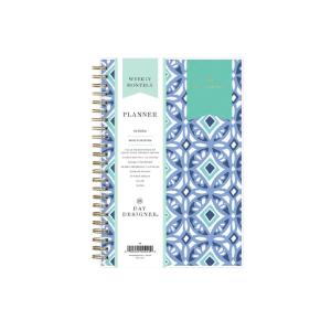 Planner, Day Designer Tile Weekly/Monthly, Blue/White Cover