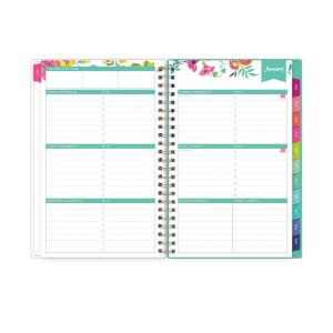 Planner, Day Designer CYO Weekly/Monthly, White/Floral, 2021