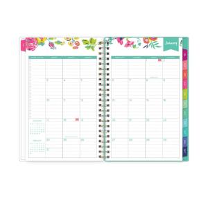 Planner, Day Designer CYO Weekly/Monthly, White/Floral, 2021