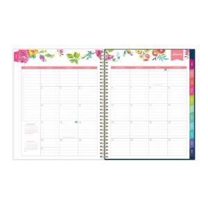 Planner, Day Designer CYO Weekly/Monthly, Navy/Floral, 2021