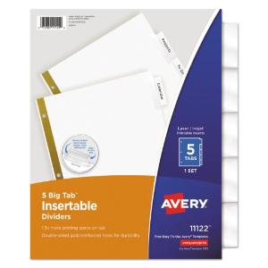 Big tab paper dividers