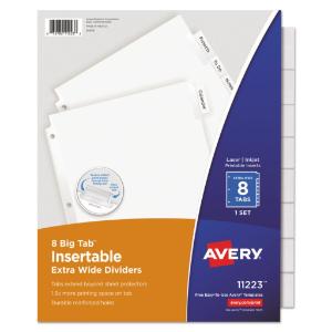 Big tab paper dividers