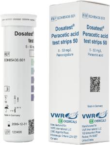 Peracetic acid test strips 0 - 50&nbsp;mg/L