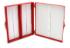 Microscope slide box 100-place foam red