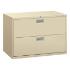 Hon 600 series two-drawer lateral file, putty