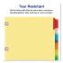 Avery worksaver big tab dividers, five multicolor tabs, letter, buff