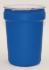 Lab pack open head poly drum, 30 gal., metal lever-lock, blue