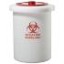 Biohazardous waste containers