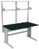 VWR® C-Leg  C-Leg Bench Frame with Top, Double Bay Uprights and 2 Shelves